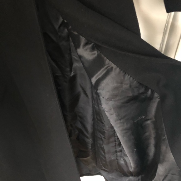 Aquascutum Cashmere Wool Black Belted Long Coat - Picture 2 of 7